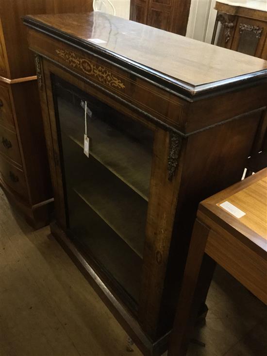 Victorian inlaid walnut pier cabinet